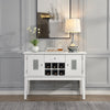 ACME Elizaveta Gray Velvet Faux Crystal Diamonds &White High Gloss Server Model DN00816