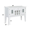 ACME Elizaveta Gray Velvet Faux Crystal Diamonds &White High Gloss Server Model DN00816