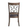 ACME Raphaela Black Synthetic Leather & Weathered Cherry Side Chair (Set-2) Model DN00981