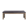 ACME Raphaela Black Synthetic Leather & Weathered Cherry Bench Model DN00982