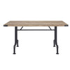 ACME Edina Oak & Sandy Black Dining Table Model DN01057