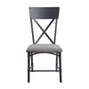 ACME Edina Gray Fabric Oak & Sandy Black Side Chair (Set-2) Model DN01058