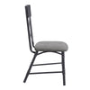 ACME Edina Gray Fabric Oak & Sandy Black Side Chair (Set-2) Model DN01058