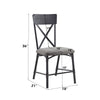 ACME Edina Gray Fabric Oak & Sandy Black Side Chair (Set-2) Model DN01058