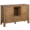 ACME Pascaline Gray Fabric Rustic Brown & Oak Server Model DN01133