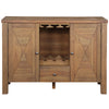 ACME Pascaline Gray Fabric Rustic Brown & Oak Server Model DN01133