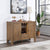 ACME Pascaline Gray Fabric Rustic Brown & Oak Server Model DN01133