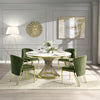 ACME Fallon Engineered Marble & Mirrored Gold Dining Table Model DN01189