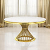 ACME Fallon Engineered Marble & Mirrored Gold Dining Table Model DN01189