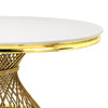 ACME Fallon Engineered Marble & Mirrored Gold Dining Table Model DN01189