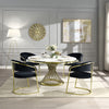 ACME Fallon Engineered Marble & Mirrored Gold Dining Table Model DN01189