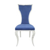 ACME Azriel Blue Velvet & Mirroed Silver Side Chair(Set-2) Model DN01192