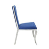 ACME Azriel Blue Velvet & Mirroed Silver Side Chair(Set-2) Model DN01192