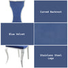 ACME Azriel Blue Velvet & Mirroed Silver Side Chair(Set-2) Model DN01192
