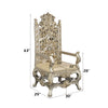 ACME Danae Synthetic Leather Champagne & Gold Arm Chair (Set-2) Model DN01199