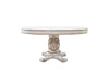 ACME Vendome Antique Pearl Round Dining Table with Pedestal Base Model DN01222