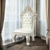 ACME Adara Pearl White Synthetic Leather & Antique White Side Chair (Set-2) Model DN01230