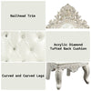ACME Adara Pearl White Synthetic Leather & Antique White Arm Chair (Set-2) Model DN01231