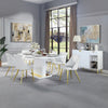 ACME Gaines White Synthetic Leather Side Chair(Set-2) Model DN01259