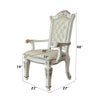 ACME Vendome Synthetic Leather & Antique Pearl Arm Chair (Set-2) Model DN01349