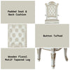ACME Vendome Synthetic Leather & Antique Pearl Arm Chair (Set-2) Model DN01349