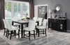 ACME Hussein White Synthetic Leather & Black Counter Height Chair (Set-2) Model DN01445