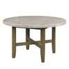 ACME Karsen Natural Marble & Rustic Oak Round Dining Table Model DN01449