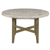 ACME Karsen Natural Marble & Rustic Oak Round Dining Table Model DN01449