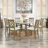ACME Karsen Natural Marble & Rustic Oak Round Dining Table Model DN01449