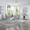 ACME Lanton Gray Linen & Antique White Side Chair (Set-2) Model DN01452