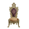 ACME Bernadette Pattern Fabric & Gold Side Chair (Set-2) Model DN01471