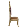 ACME Bernadette Pattern Fabric & Gold Side Chair (Set-2) Model DN01471