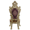 ACME Bernadette Pattern Fabric & Gold Side Chair (Set-2) Model DN01471