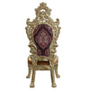 ACME Bernadette Pattern Fabric & Gold Side Chair (Set-2) Model DN01471