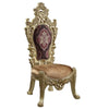 ACME Bernadette Pattern Fabric & Gold Side Chair (Set-2) Model DN01471