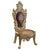 ACME Bernadette Pattern Fabric & Gold Side Chair (Set-2) Model DN01471
