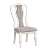 ACME Florian Gray Fabric & Antique White Side Chair(Set-2) Model DN01654