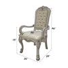 ACME Dresden Synthetic Leather & Bone White Arm Chair (Set-2) Model DN01697