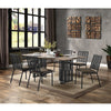 ACME Zudora Antique Oak & Black Dining Table Model DN01757