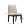 ACME Froja Beige Fabric & Black Side Chair (Set-2) Model DN01803