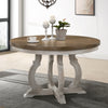 ACME Cillin Walnut & Antique White Round Dining Table Model DN01805