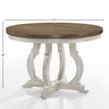 ACME Cillin Walnut & Antique White Round Dining Table Model DN01805