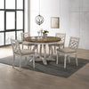 ACME Cillin Walnut & Antique White Round Dining Table Model DN01805