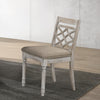ACME Cillin Fabric & Antique White Side Chair (Set-2) Model DN01806