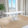 ACME Gallegos White High Gloss Dining Table Model DN01947