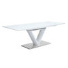 ACME Gallegos White High Gloss Dining Table Model DN01947