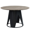 ACME Zudora Antique Oak & Black Round Dining Table Model DN01948