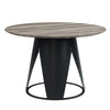 ACME Zudora Antique Oak & Black Round Dining Table Model DN01948