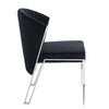 ACME Fallon Black Velvet & Mirrored Silver Side Chair (Set-2) Model DN01955