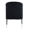 ACME Fallon Black Velvet & Mirrored Silver Side Chair (Set-2) Model DN01955